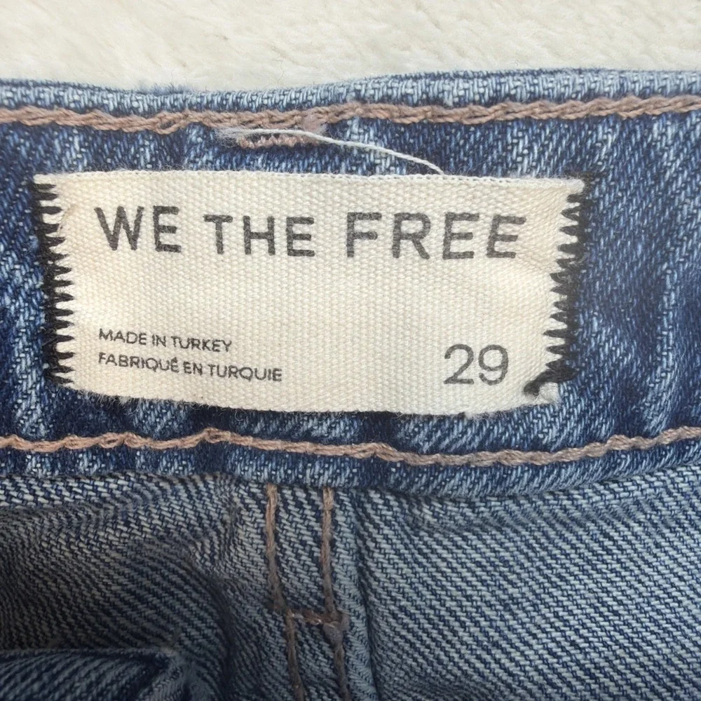 Free People We The Free Denim Mini Skirt‎ Women's 29 Button Front Y2K Boho